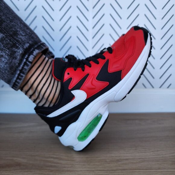 ❤️❤️Rare Nike Air Max 2 Light Womens Shoes 7.5 Sneakers Red Green A01741-003 New - Picture 3 of 12
